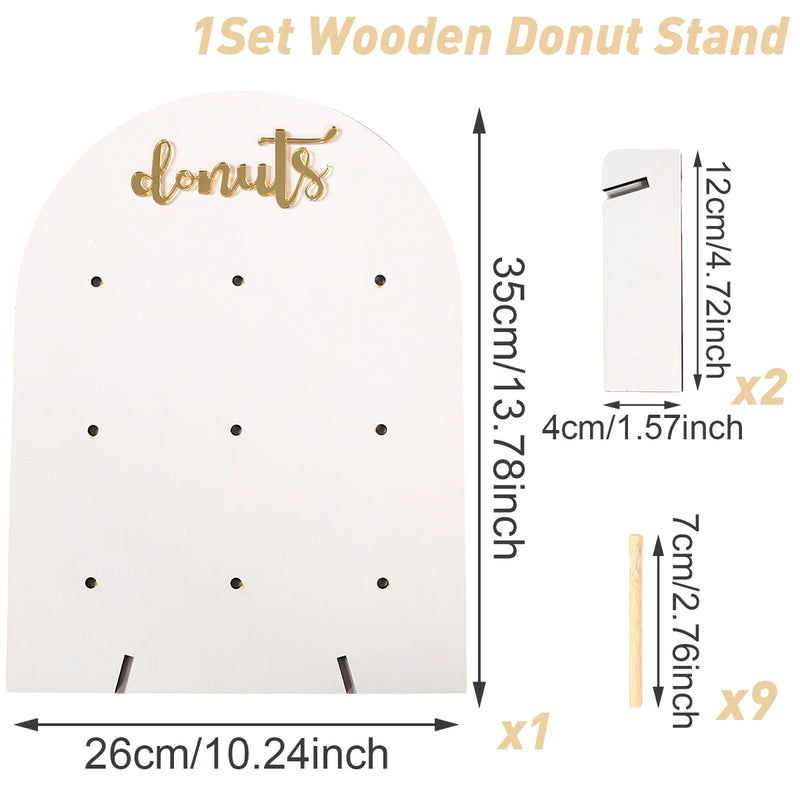 Présentoir Donuts Bois Fête Enfant