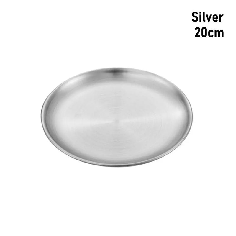 Assiette Inox Présentation Buffet Traiteur