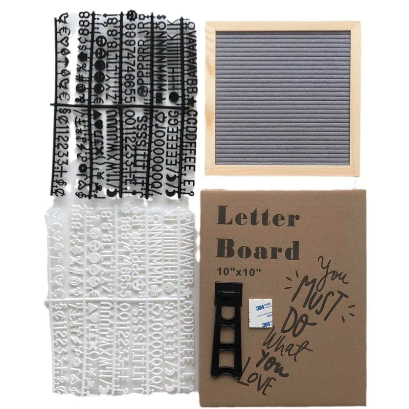 Tablero de letras de fieltro y madera, letrero de alfabeto para decoración de pared del hogar, tablero de mensajes estilo Ins