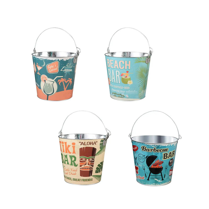 Tina enfriadora de bebidas, cubeta para hielo, cubeta redonda para vino, recipiente enfriador de bebidas para botellas de cerveza, botellas de champán, fiestas, hogar, pub
