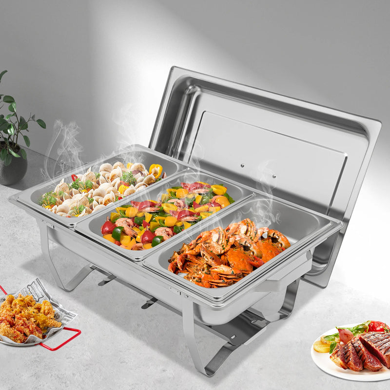 Chauffe-Plat Rectangulaire Inox Buffet 5 à 7 L