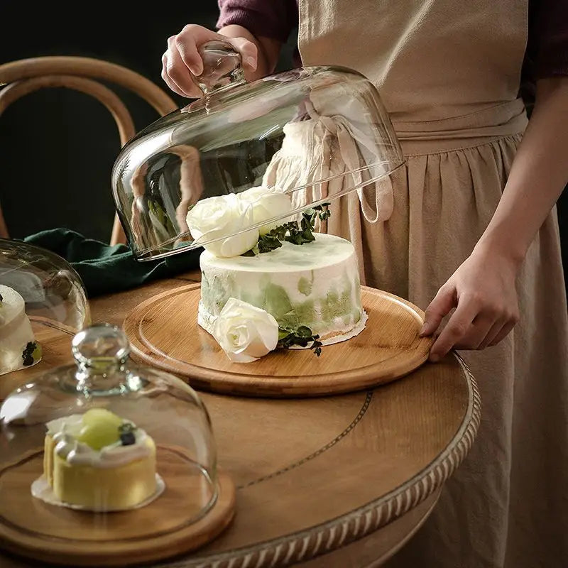 Cloche à Gâteau en Verre Transparent