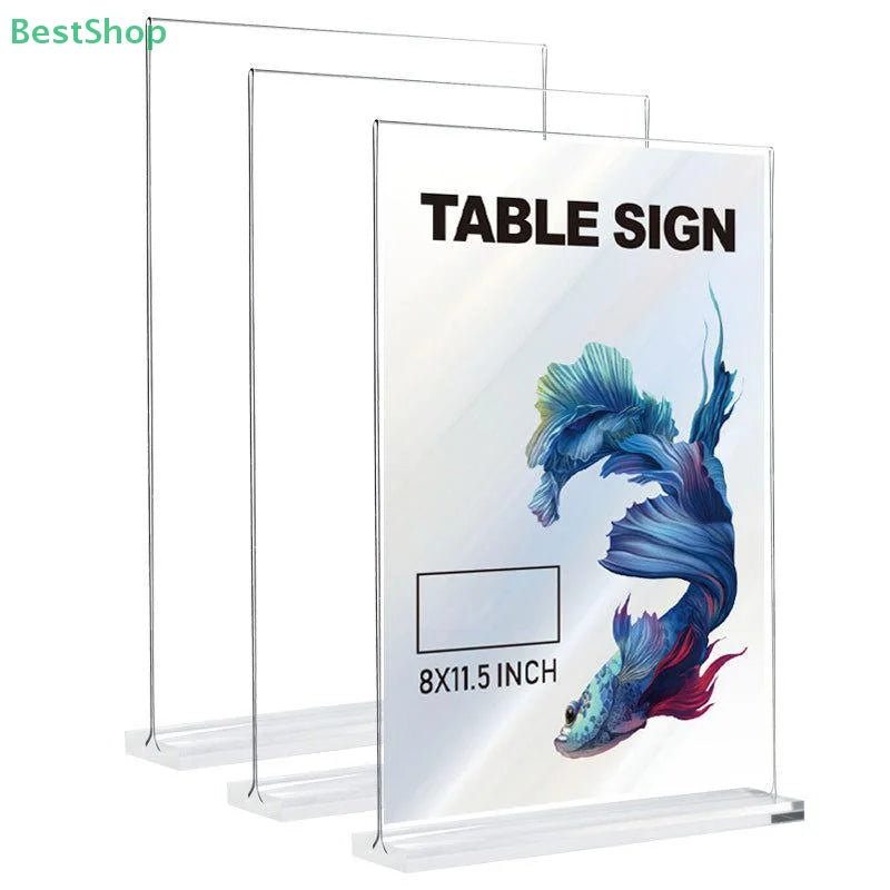 Soporte de acrílico para carteles A4/A5/A6, expositor de sobremesa, soporte para etiquetas de precio, expositor para menús, soporte para restaurantes