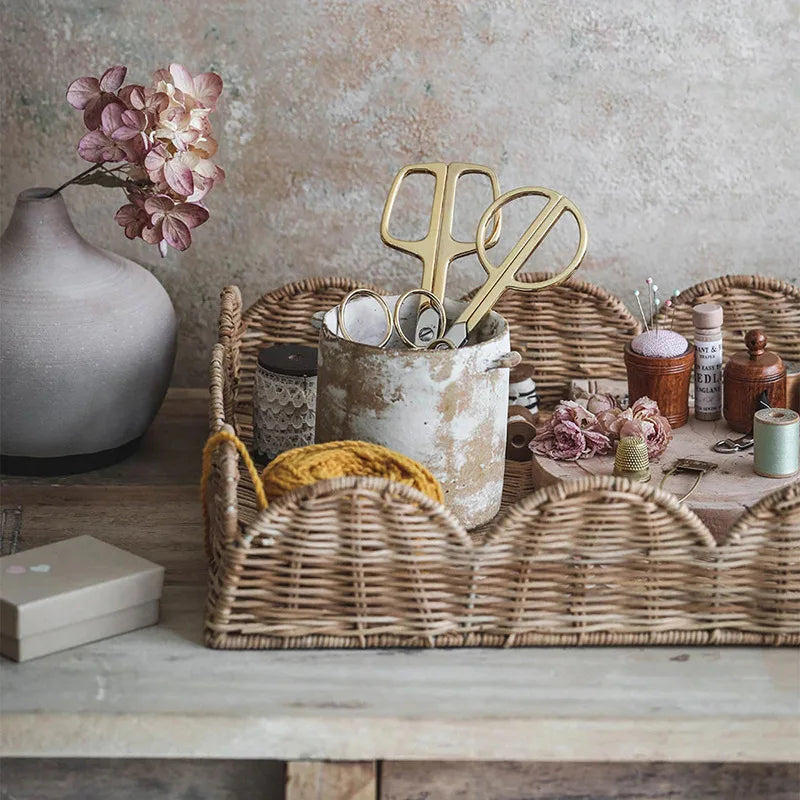 Panier Plateau Tressé Bohème Buffet