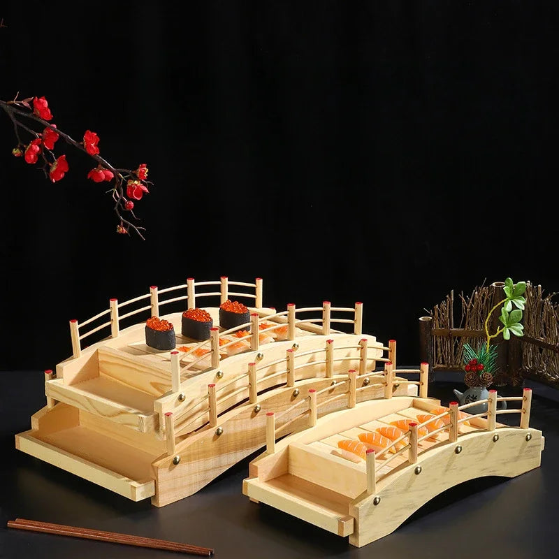 Plateau à Sushi en Bois et Bambou