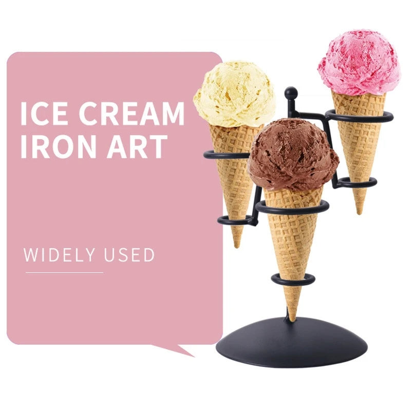 Présentoir Cornets à Glace en Fer