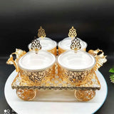 Plateau Apéritif Métal Multi-Compartiments
