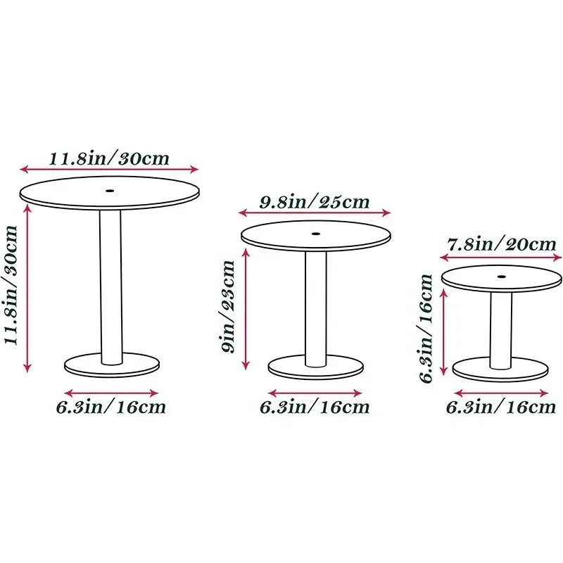 Présentoir Gâteau Rond Acrylique Transparent