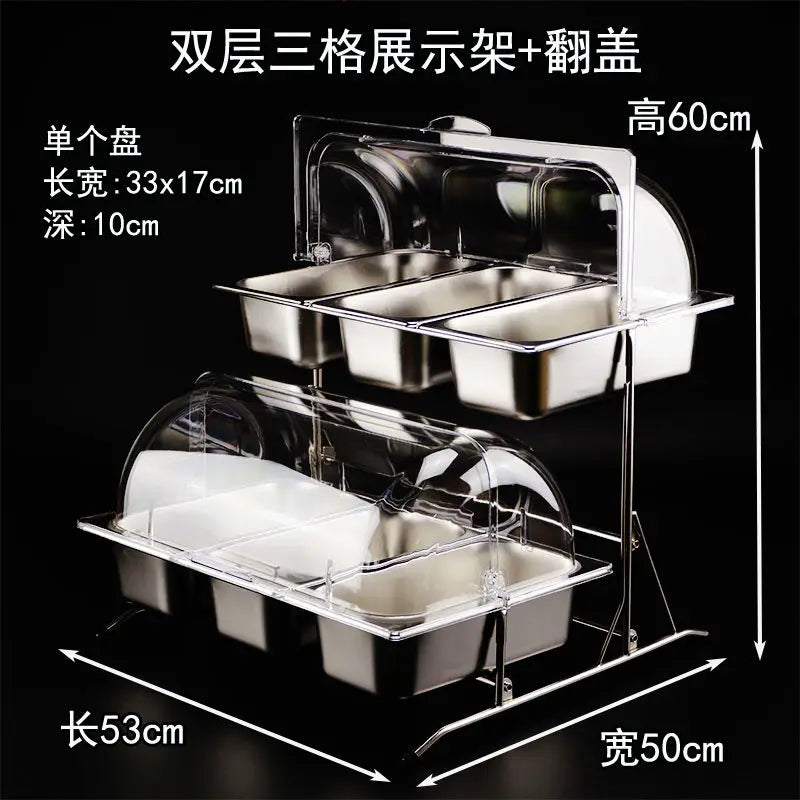 Présentoir Buffet Inox Multi-Compartiments Hôtel