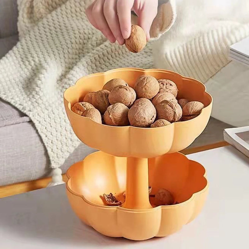 Boîte Snacks Citrouille Double Niveau