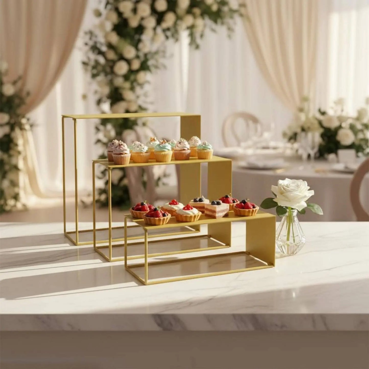 Présentoir Pâtisserie Métal Étagé