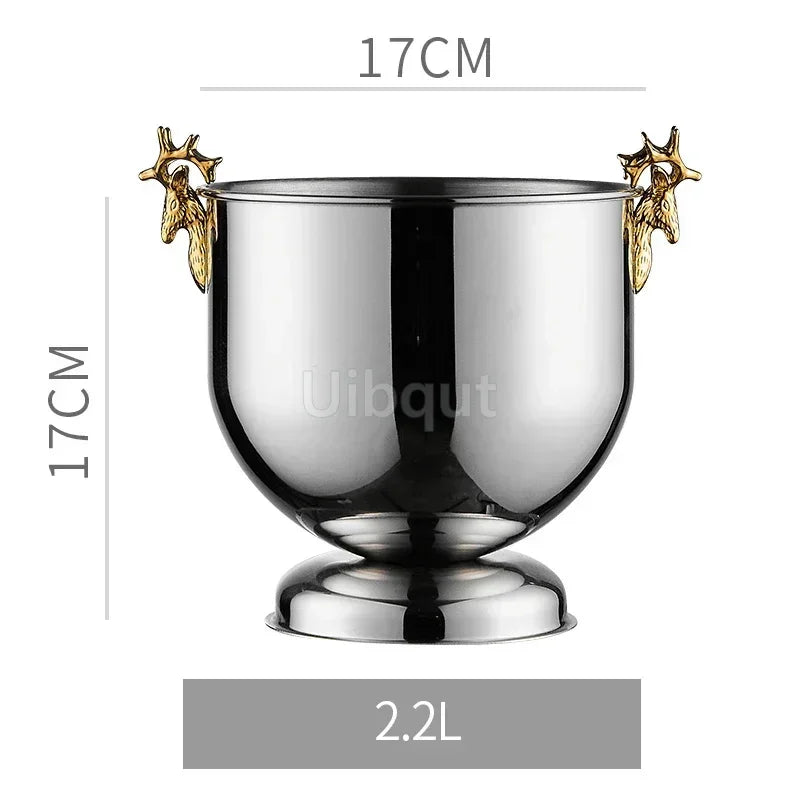 Seau à Champagne Inox Tête Tigre
