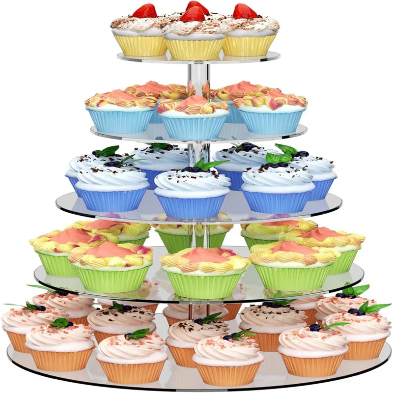 Présentoir Cupcakes Rond Acrylique Mariage