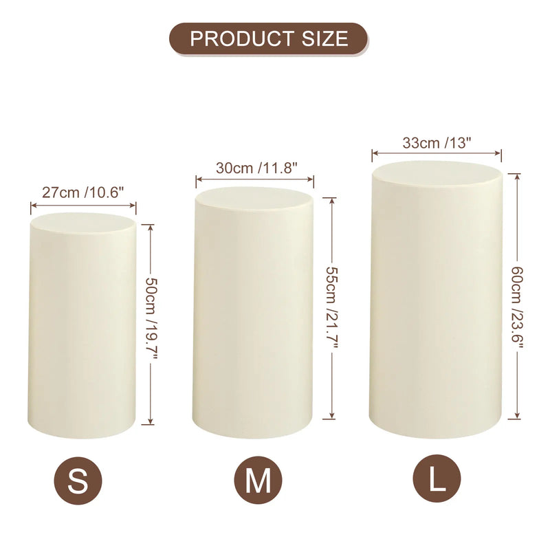 Funda elástica para pedestal de 3/5 piezas, cubierta para cilindro, funda de licra para soporte de cilindro para decoración de cumpleaños y bodas