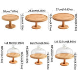 Présentoir Gâteau Bois Cloche Verre