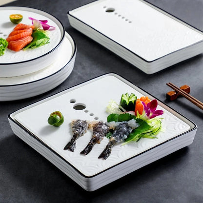 Plateau Buffet Céramique Glace Carbonique