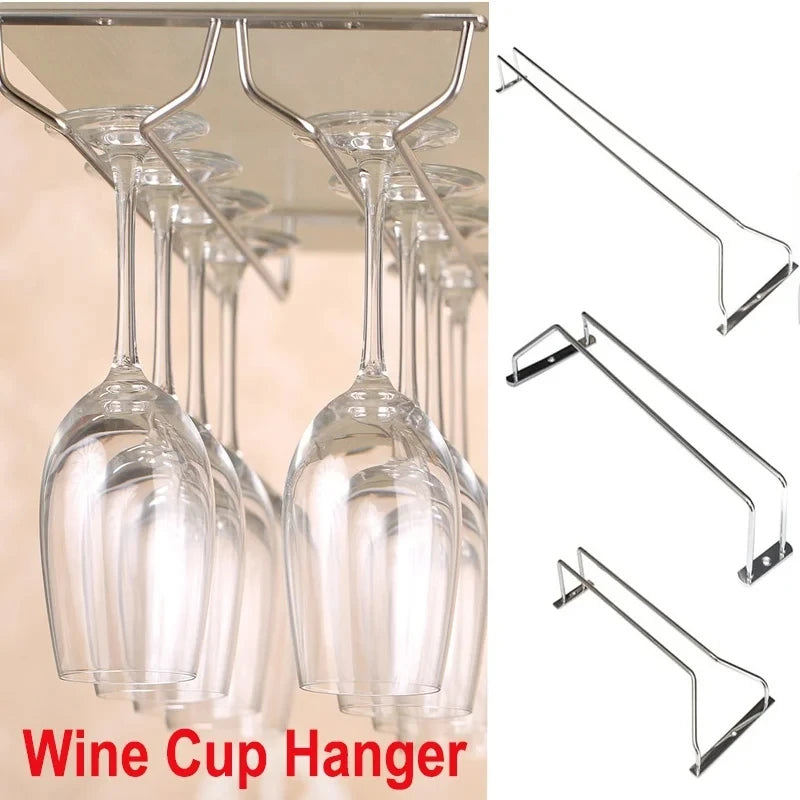 Botellero de 27/35/55 cm, soporte para copas, estante colgante para barra, soporte para copas de vino de acero inoxidable, soporte para rollos de papel