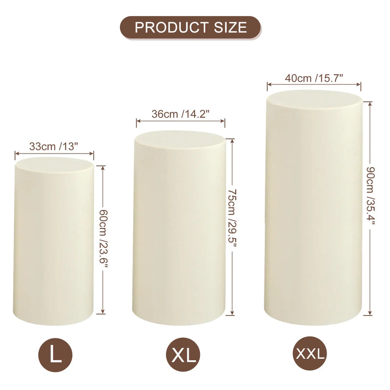 Funda elástica para pedestal de 3/5 piezas, cubierta para cilindro, funda de licra para soporte de cilindro para decoración de cumpleaños y bodas