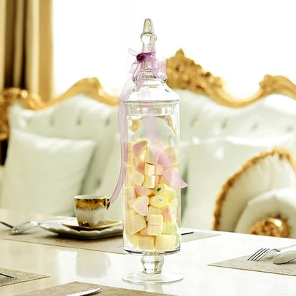 Bocal Verre Transparent Bonbons Décoratif