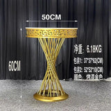 Colonne Cylindre Métal Doré Mariage