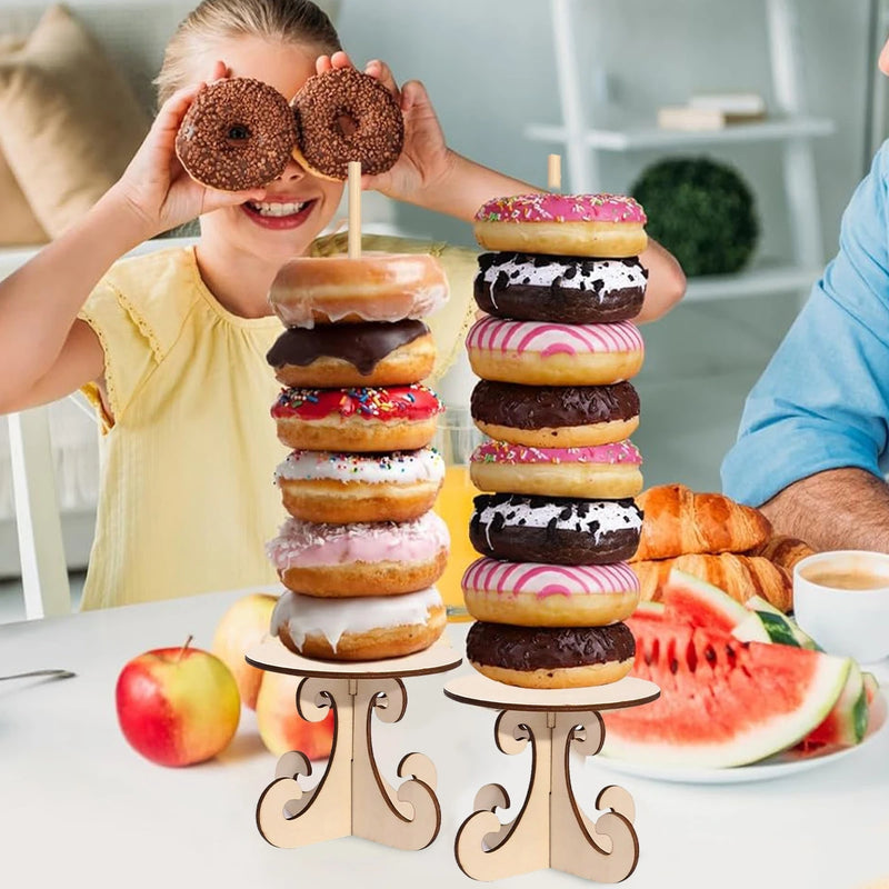 Plateau Support à Donuts Bois