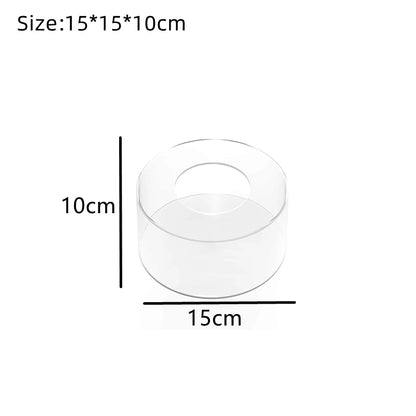 Présentoir Gâteau Acrylique Rond Socle Transparent