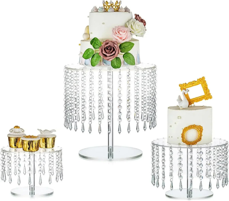 Présentoir Gâteau Rond Lustre Cristal