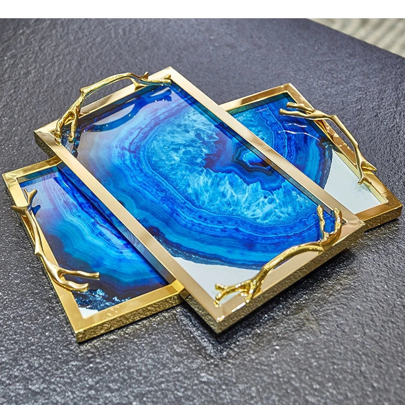 Plateau Décoratif Verre Présentation Raffinée
