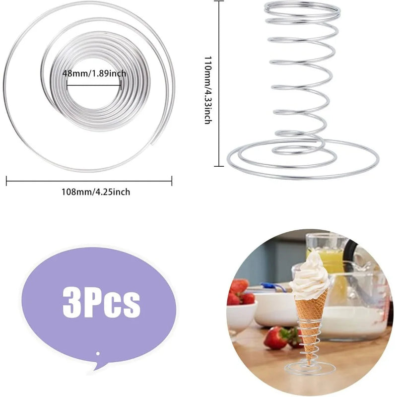 Présentoir Cornets à Glace Spirale Inox