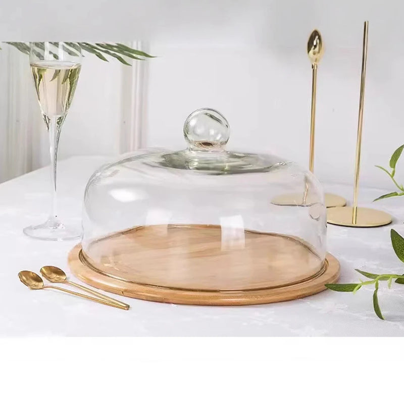 Présentoir Gâteau avec Cloche Transparente
