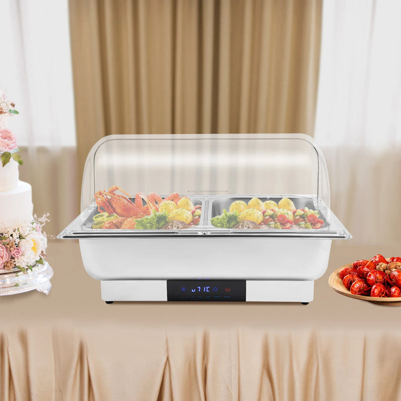 Chauffe-Plat Électrique Inox 2 Bacs Buffet Restaurant