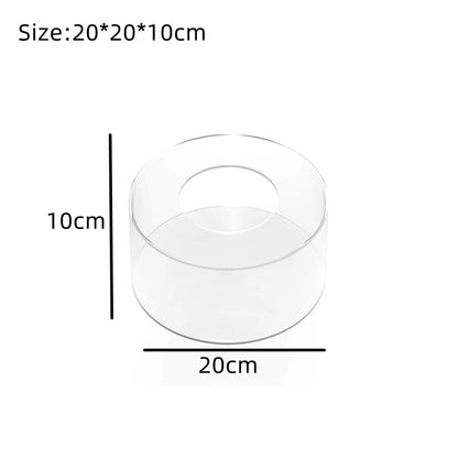 Présentoir Gâteau Acrylique Rond Socle Transparent