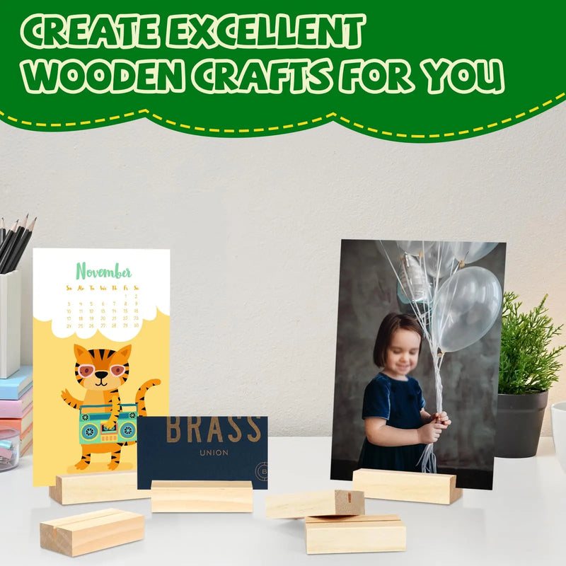 5/10/20 piezas de soportes de madera para tarjetas de lugar, soportes para números de mesa de madera, soportes para letreros de acrílico, soportes para tarjetas de nombre para fiestas
