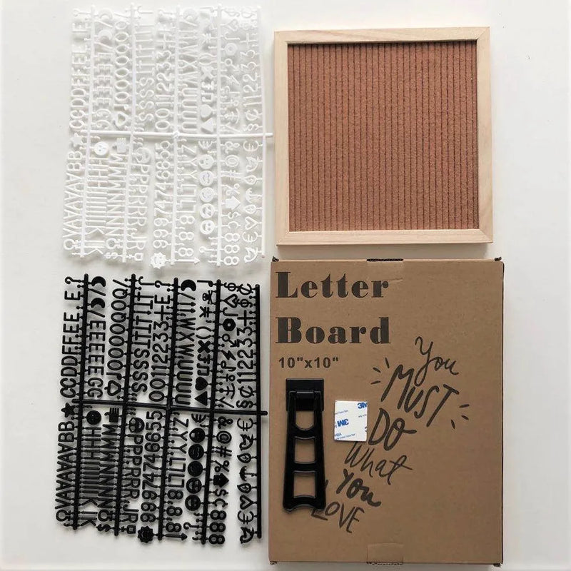 Tablero de letras de fieltro y madera, letrero de alfabeto para decoración de pared del hogar, tablero de mensajes estilo Ins
