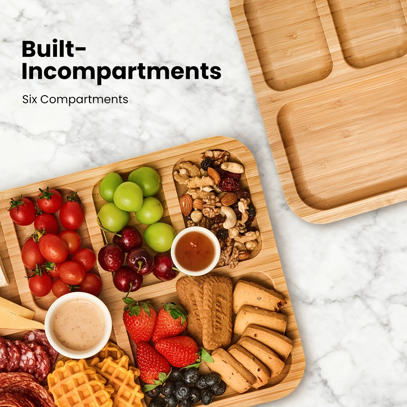Plateau Buffet Compartimenté avec Poignées