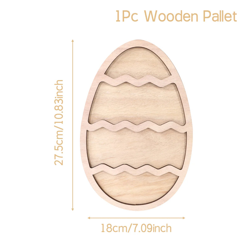 Plateau Bois Lapin Pâques