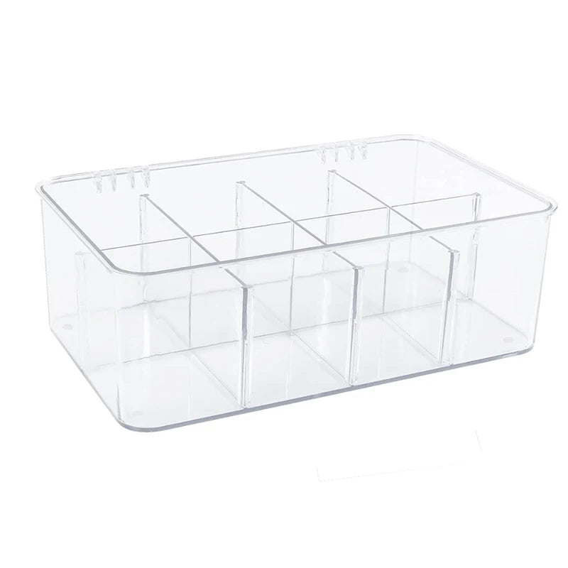 Organizador de bolsitas de té y café, estante de exhibición, organizador de escritorio, caja de almacenamiento transparente de 1 compartimento, 1 unidad