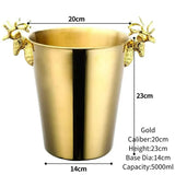 Seau Champagne Rétro Tête de Cerf