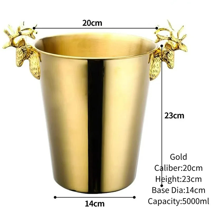 Seau Champagne Rétro Tête de Cerf