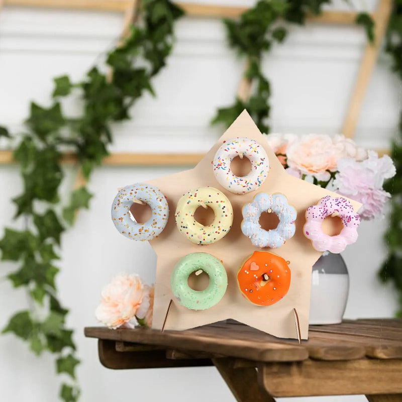 Présentoir Donuts Bois Rustique