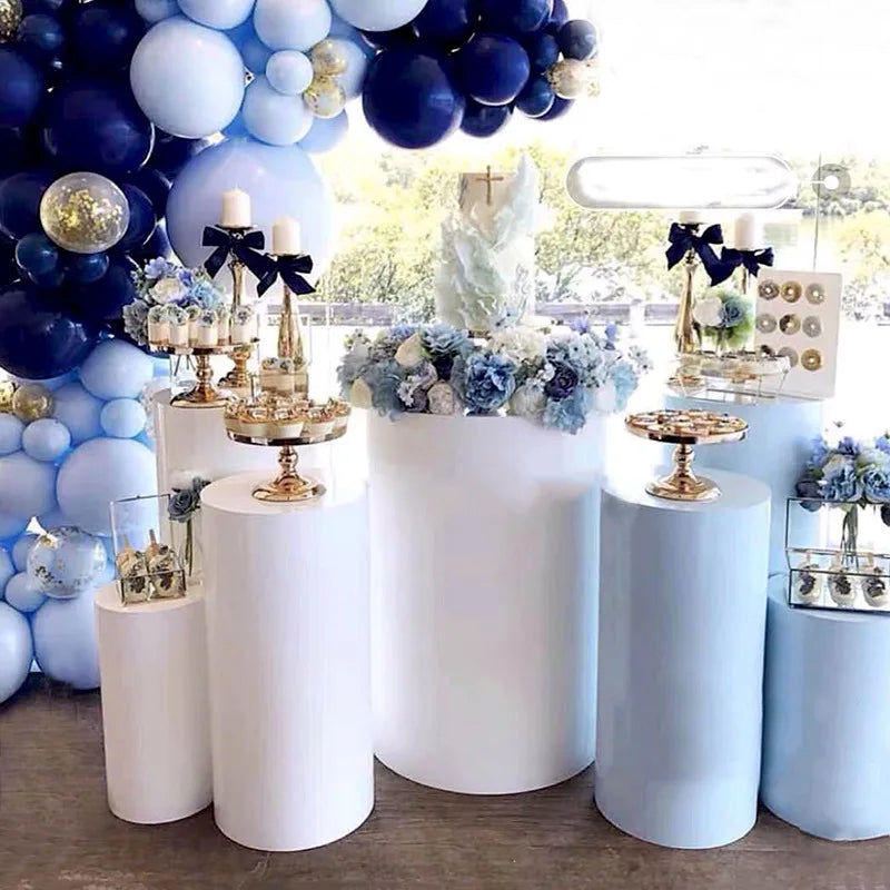 Présentoir Piédestal Blanc Mariage Événement