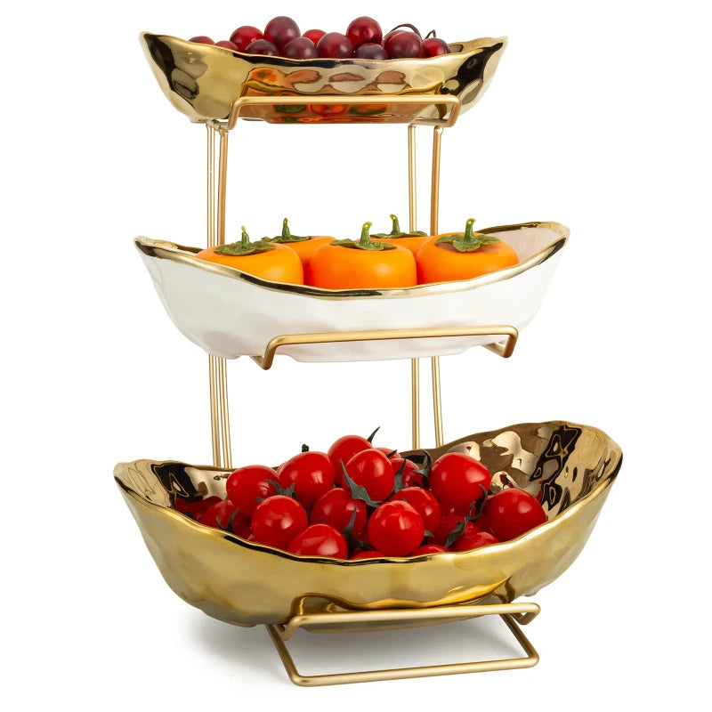 Corbeille Fruits Céramique 3 Niveaux