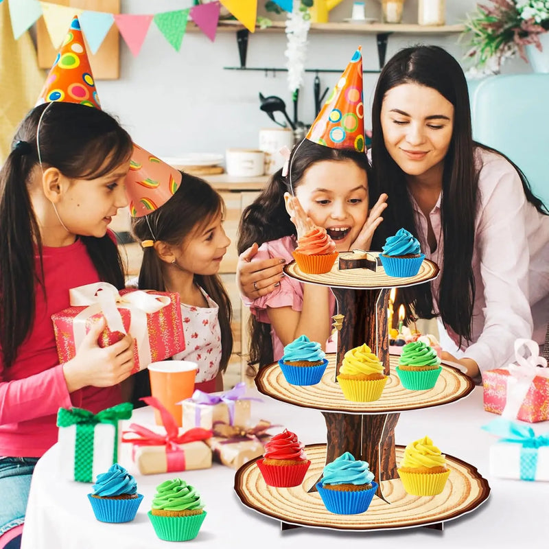 Présentoir Cupcake Bois 3 Étages