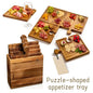 Plateau Bois Puzzle 4 Pièces Buffet Réception