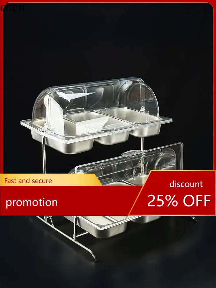 Présentoir Buffet Inox Multi-Compartiments Hôtel