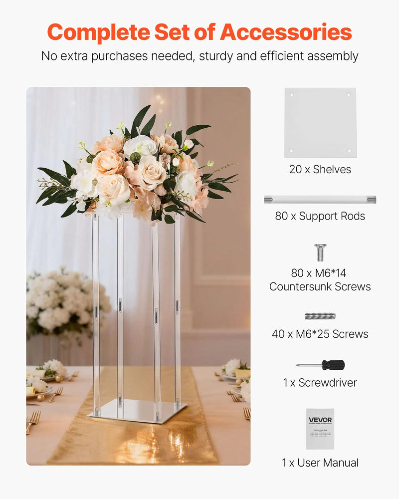 Présentoir Buffet Colonnes Acryliques Mariage