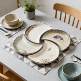 Lot 4 Plateaux Céramique Lune