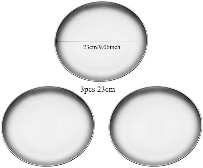 Plateau de Service Inox Lot de 3