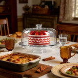 Présentoir Gâteau avec Cloche Transparente