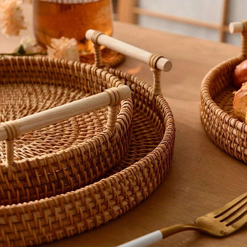 Panier Rotin Rangement Buffet
